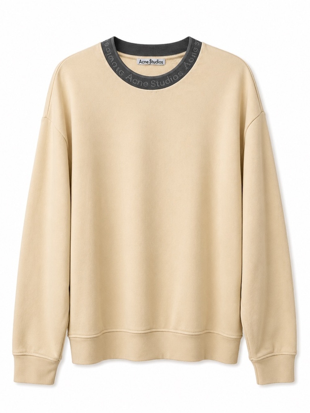 Acne Light Tan Crewneck Sweater for Men